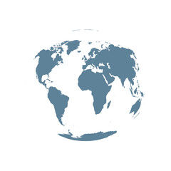 Naklejka premium World map silhouette, globe of planet Earth, global business geography, worldwide international. Africa, Asia and America, Europe, Australia continents. Travel infographics, transparent SVG version.