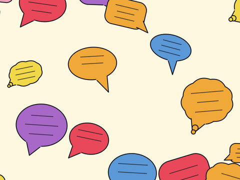 Chat Message Bubbles Communication Pattern Backdrop