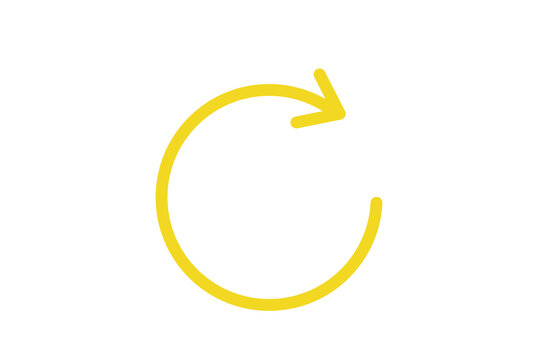 yellow refresh arrow icon png file transparent background