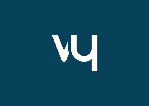 Modern Minimalist VY Letter Logo Monogram. Minimal, geometric lettermark conveys professionalism, unity, and contemporary style