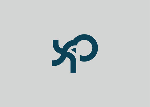 Modern Minimalist XP Letter Logo Monogram. Minimal, geometric lettermark conveys professionalism, unity, and contemporary style
