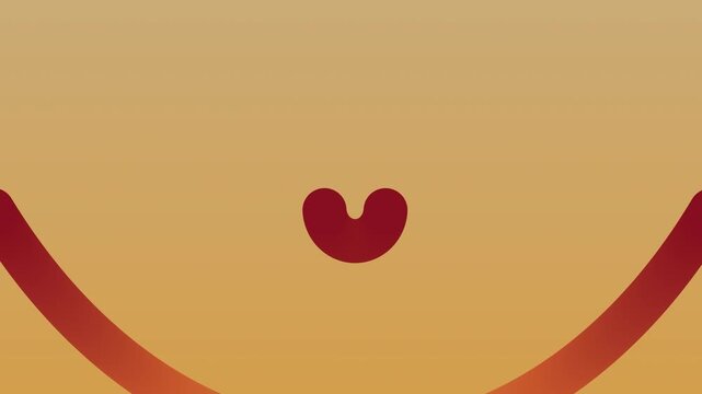 Gradient blue and orange semi-circles abstract background
