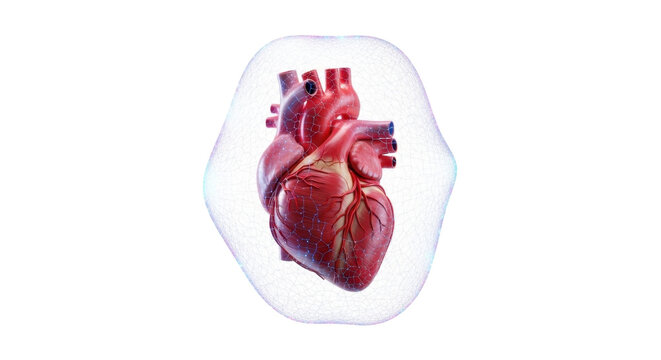 Realistic human heart anatomy model
