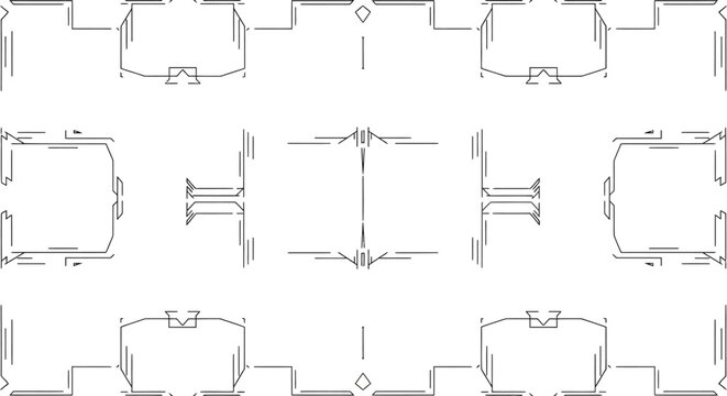 Detailed blueprint of mechanical parts.