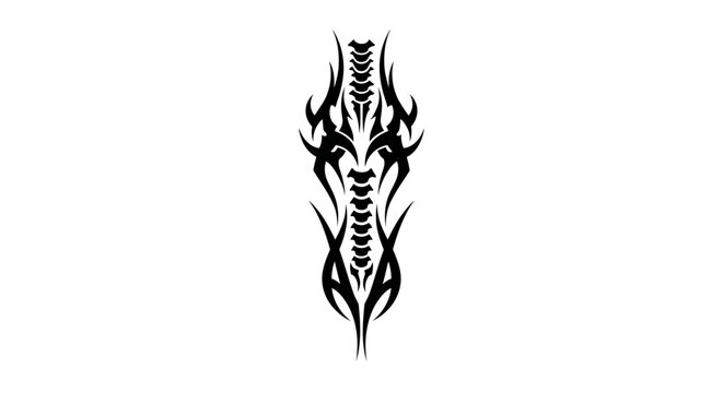 Tribal tattoo design on body part.