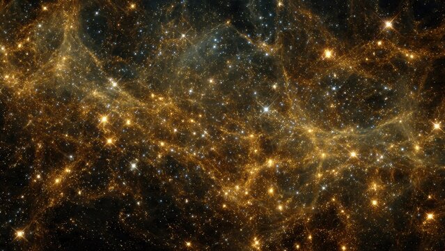 Stunning Starfield Nebula with Glowing Gas Clouds