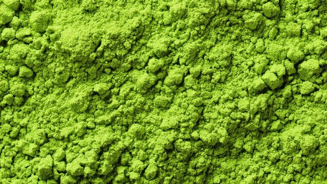 Vibrant Green Powder Texture Close Up