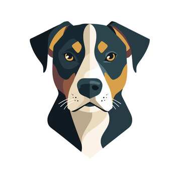 Creative Dog Head Illustration Background for Posters and Banners