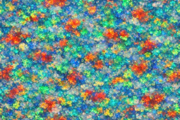 Obraz premium Opal Texture Seamless Pattern. Close-up opal gemstone surface detail. Luxury iridescent crystal pattern design. Realistic opal texture background. Detailed sparkling macro close-up. Gemstone.