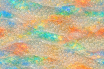 Obraz premium Opal Texture Seamless Pattern. Close-up opal gemstone surface detail. Luxury iridescent crystal pattern design. Realistic opal texture background. Detailed sparkling macro close-up. Gemstone.