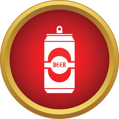 Obraz premium Aluminum beer can representing alcohol drink symbol