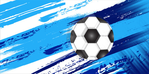 Soccer poster, Football template banner , Sport layout design. vector illustration © aba