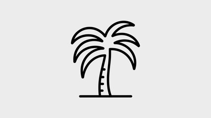Obraz premium Continuous Line Drawing of a Palm Tree – Ideal for tropical resort branding, travel agencies, or summer lifestyle blogs.
