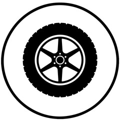 Obraz premium Tire Wheel Icon