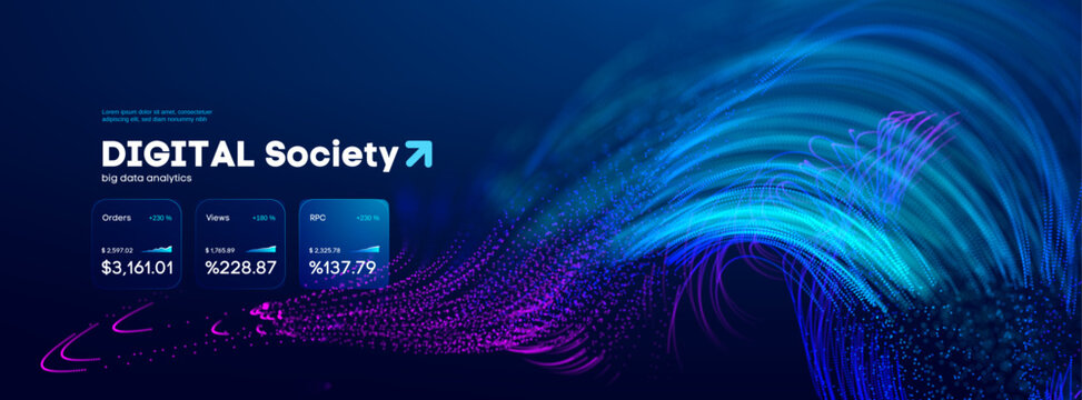 Background ai data and abstract wave digital with network intelligence tech. Blue sustainable 3d and concept voice ripple with bg neon flow. Line technology future and pattern artificial crypto.