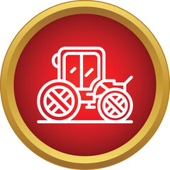 Naklejka premium Horse drawn carriage icon representing vintage royal transportation