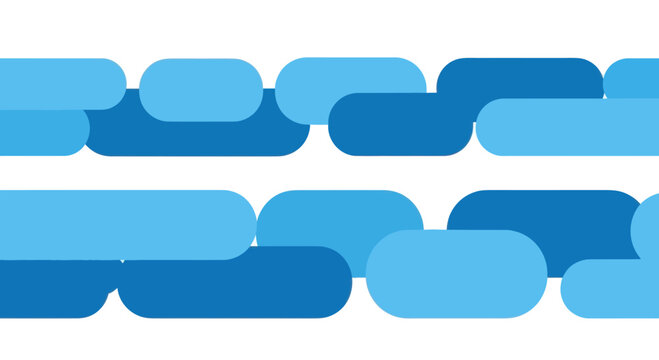 Abstract blue shapes pattern on white background