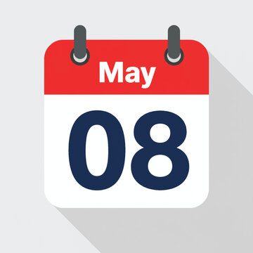 Daily calendar Icon - 8 January stock illustration Calendar, January 8, January, Icon Symbol, 2026, 2027