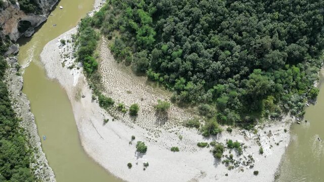 Vue a&eacute;rienne des Gorges du Verdon en Provence dans le sud de la France