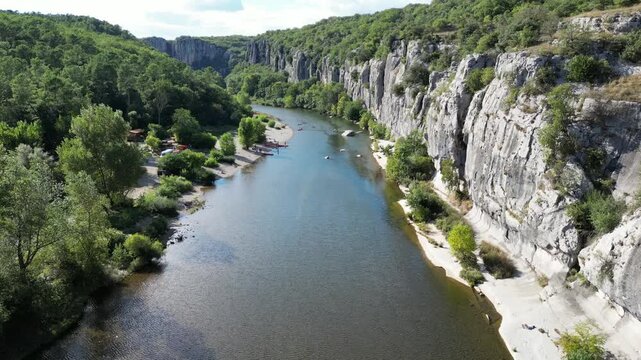 Vue a&eacute;rienne des Gorges du Verdon en Provence dans le sud de la France