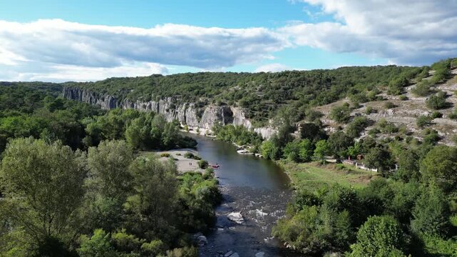 Vue a&eacute;rienne des Gorges du Verdon en Provence dans le sud de la France