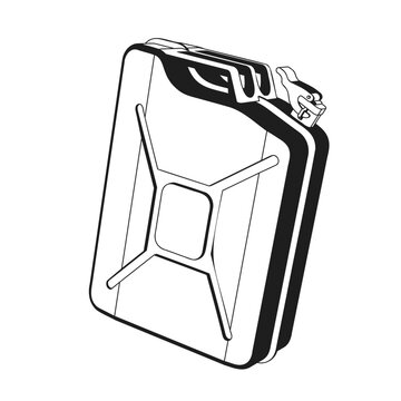 Fuel can icon vector solid jerry can gasoline petrol container automotive mechanic equipment isolated background