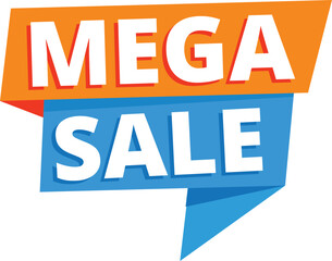 Fototapeta premium Mega sale sign mega sale banner