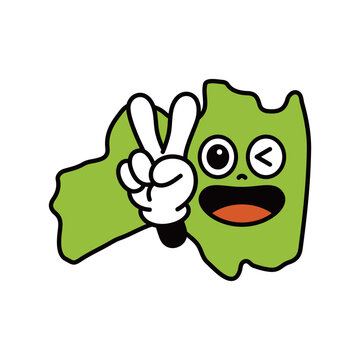 シンプルな日本の福島県のキャラクター