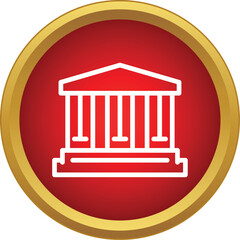 Naklejka premium Building icon symbolizing justice, education, government, and finance