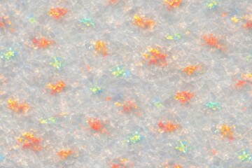Obraz premium Welo Opal Texture Seamless Pattern. Close-up Welo opal gemstone surface detail. Luxury iridescent crystal pattern design. Realistic opal texture background. Detailed sparkling macro close-up. 
