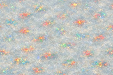 Obraz premium Welo Opal Texture Seamless Pattern. Close-up Welo opal gemstone surface detail. Luxury iridescent crystal pattern design. Realistic opal texture background. Detailed sparkling macro close-up. 