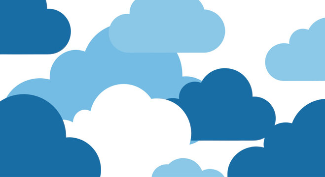 Abstract Blue and White Clouds Background
