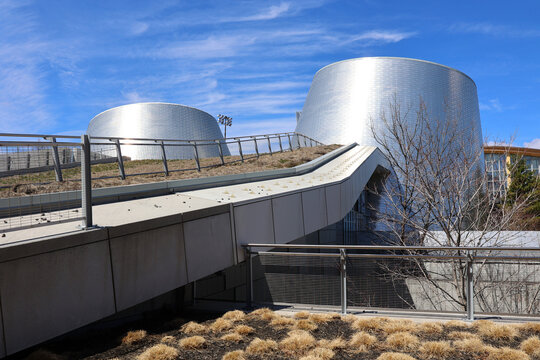 MONTREAL QUEBEC CANADA 04 26 2026: The Montreal Planetarium (formerly Rio Tinto Alcan Planetarium) is a planetarium located in the Space for Life, near the Olympic Stadium and the Biodome in Montreal,