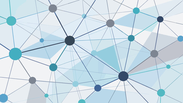 A minimalist composition depicting interconnectedness. Ideal for illustrating concepts of networking, data flow, or complex systems in marketing mater