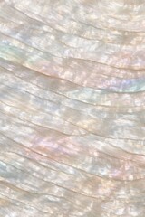 Naklejka premium Mother of Pearl Shell Texture Seamless Pattern. Close-up nacre shell surface detail. Iridescent organic material design. Realistic pearl shell texture background. Detailed glossy macro close-up. 