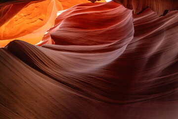 Slot canyon rock formations in the Arizona desert © Edward