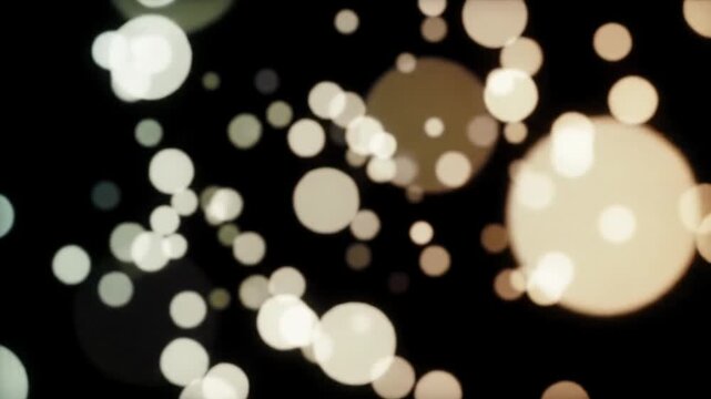 captivating video of thousands of luminous, soft-focus bokeh orbs with an ethereal bloom on a deep, dark background, colors shifting cool to warm. dreamlike abstract concept