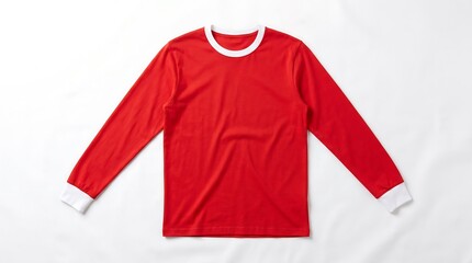 Red long sleeve casual fashion shirt. © DewiArt