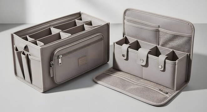 Bag organizer insert with foldable sections and soft structure for practical fashion innovation