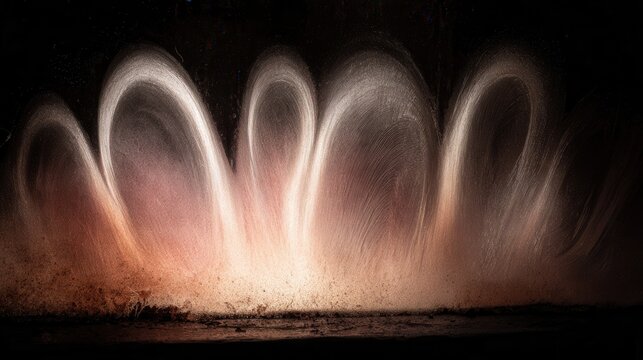 Intricate Abstract Patterns Formed by Freezing Water Crystals on a Textured Surface