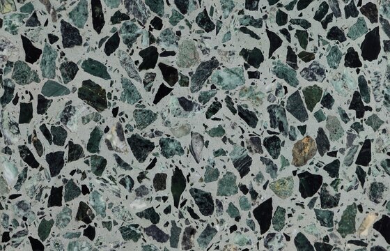 seamless dark green terrazzo floor texture quartz cement wall abstract retro background