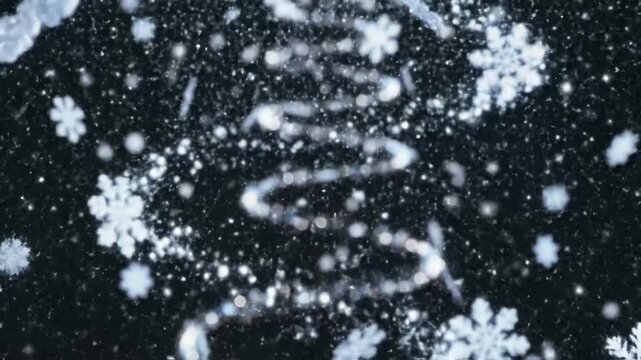 Snowflakes fall softly against an abstract background for Christmas celebration VSRExport
