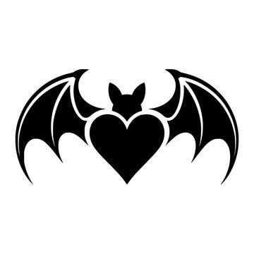 Bat Wing Heart With Gothic Style