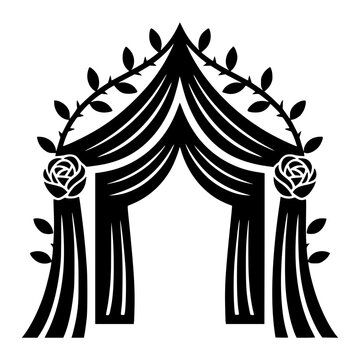 Gothic Wedding Tent With Draped Fabric