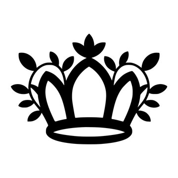 Gothic Crown With Ornate Points And Vines