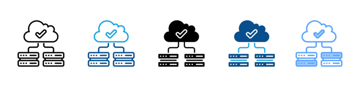 Cloud Infrastructure icon multiple style and collection