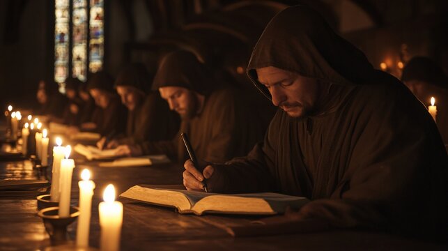Medieval Scribes Illuminated by Candlelight: Preserving Knowledge in Dark Ages
