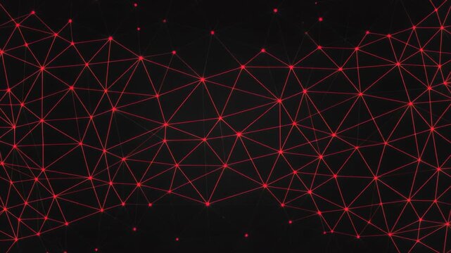 Abstract Network: A vibrant abstract representation of a complex network. Illuminated lines and nodes creating an intricate pattern against a dark background, evoking a sense of connection and data.