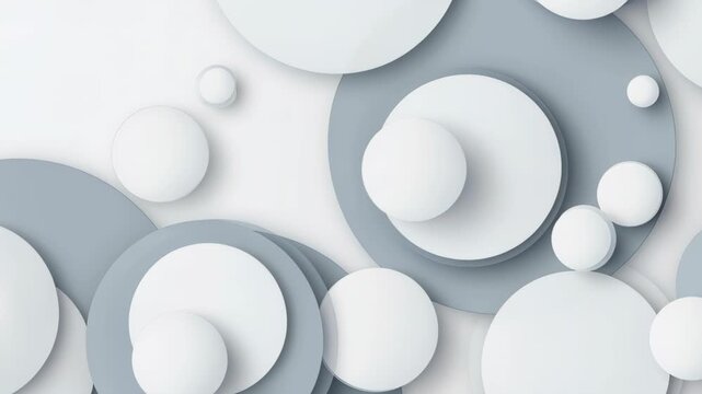 Abstract Circles: An artistic arrangement of layered, monochromatic circles floats on the surface, offering a modern and minimalist design, evoking a sense of calm.