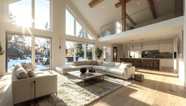 Modern luxury living room interior design.